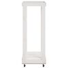 vidaXL Log Holder with Wheels White 76.5x40x108 cm Solid Wood Pine