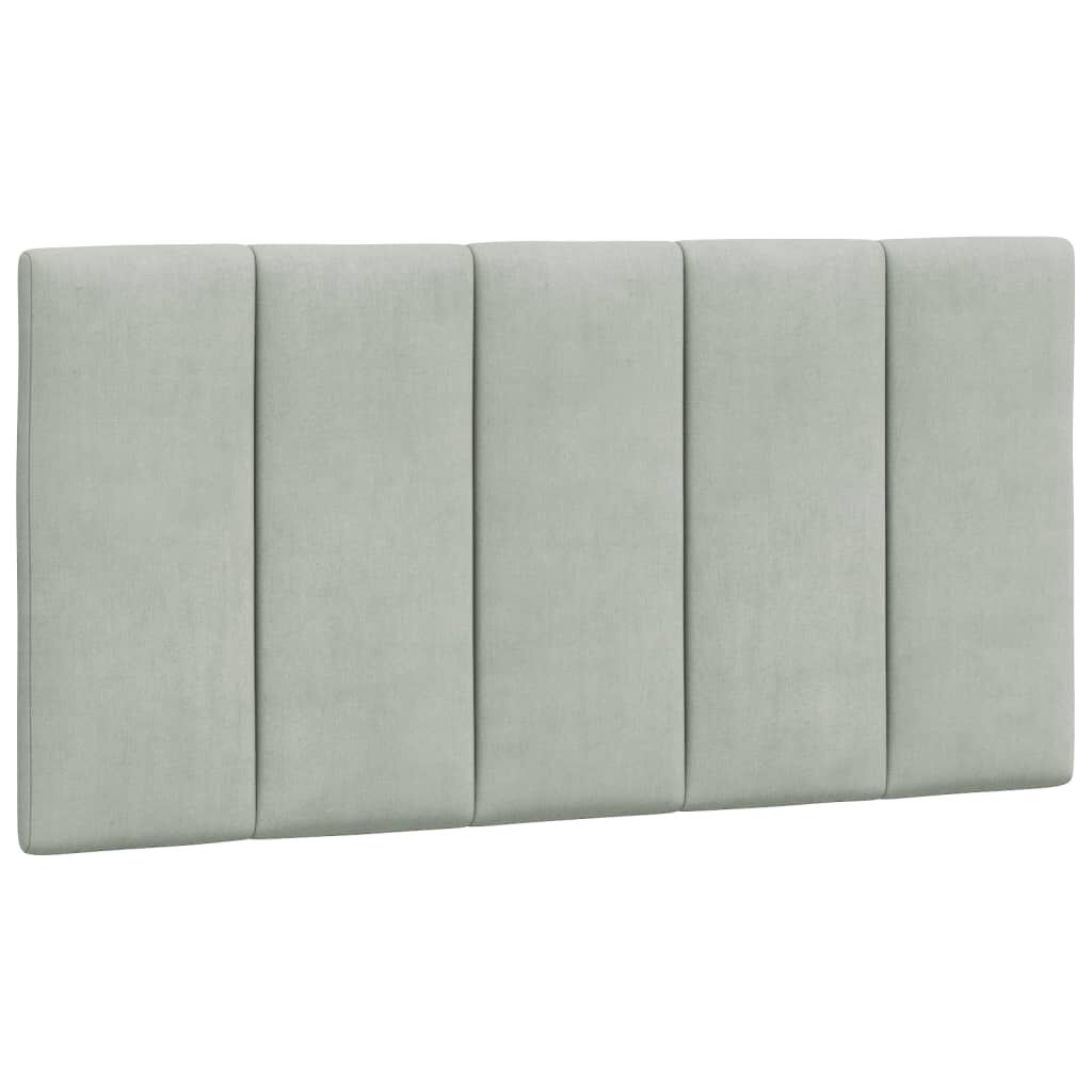 vidaXL Bed Frame without Mattress Light Grey 100x190 cm Velvet