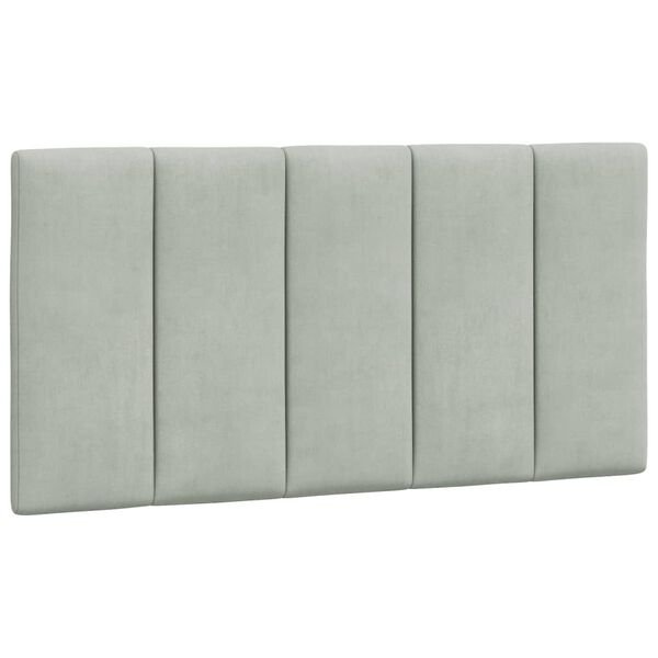 vidaXL Bed Frame without Mattress "Hanko" Light Grey 100x190 cm Velvet