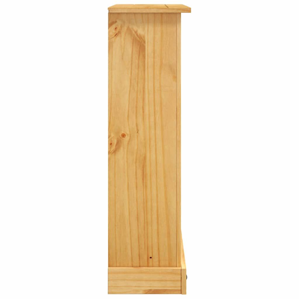 vidaXL 3-Tier Bookcase Mexican Pine Corona Range 80x29x100 cm