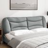 vidaXL Headboard Cushion "Hvar" Light Grey 183 cm King Fabric