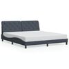 vidaXL Bed Frame without Mattress Dark Grey 183x213 cm Velvet