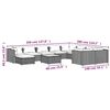 vidaXL 11 Piece Garden Lounge Set with Cushions Poly Rattan Grey
