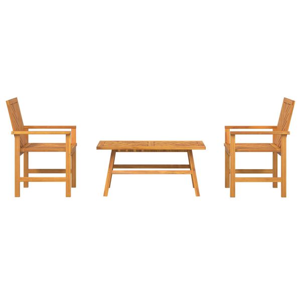 vidaXL 3 Piece Garden Lounge Set Solid Wood Acacia