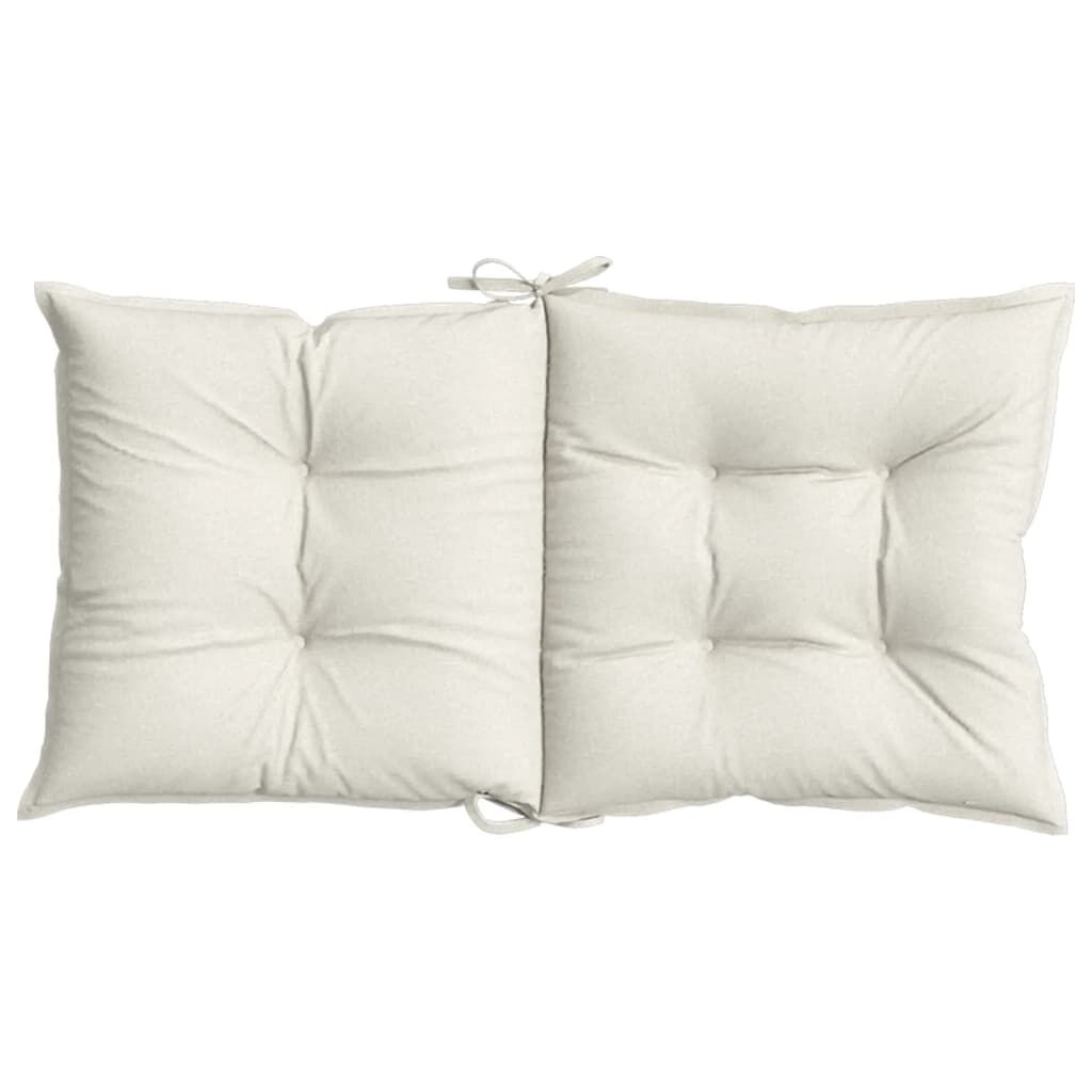 vidaXL Lowback Chair Cushions 4 pcs Melange Cream 100x50x7 cm Fabric