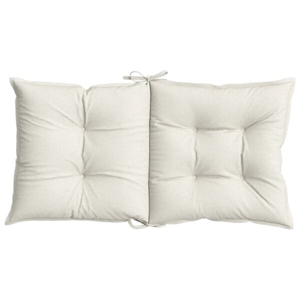 vidaXL Lowback Chair Cushions 4 pcs Melange Cream 100x50x7 cm Fabric