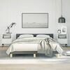 vidaXL Bed Frame without Mattress Dark Grey Queen Fabric
