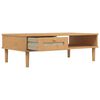 vidaXL Coffee Table SENJA Rattan Look Brown 100x55x33 cm Solid Wood
