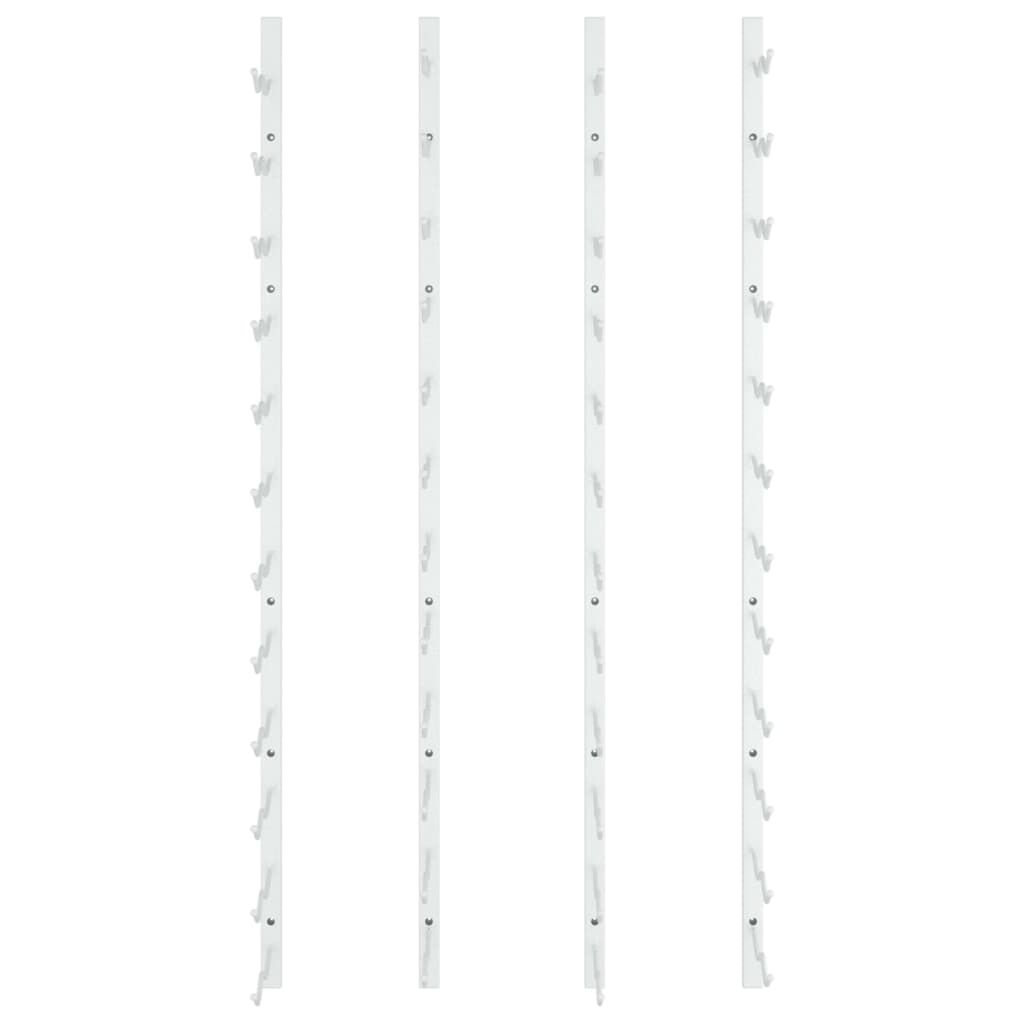 vidaXL Wall Mounted Wine Rack for 24 Bottles 2 pcs White Iron