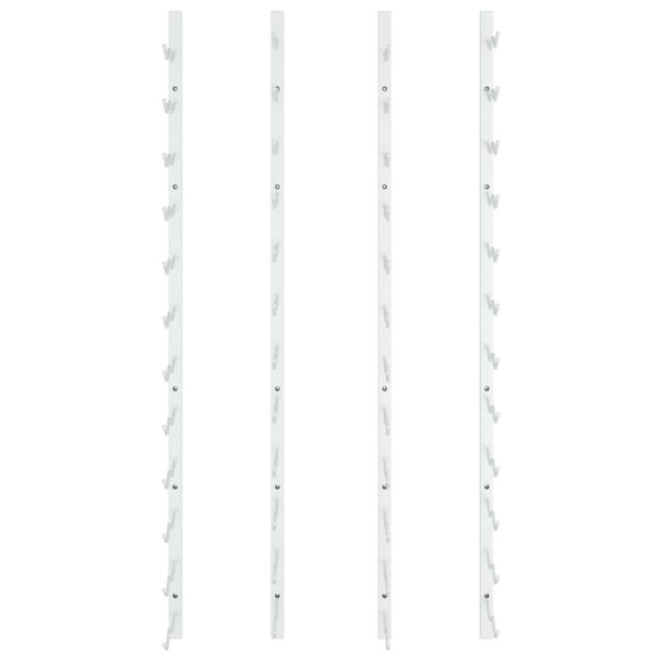 vidaXL Wall Mounted Wine Rack for 24 Bottles 2 pcs White Iron