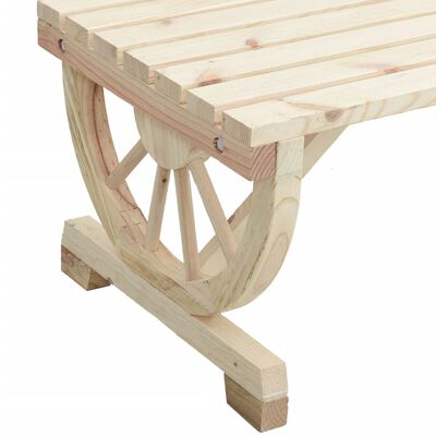 vidaXL Garden Bench 2-Seater Solid Wood Fir