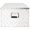vidaXL Storage Box Silver 100x55x37 cm Aluminium