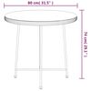 vidaXL Dining Table Ø80 cm Tempered Glass and Steel