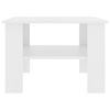 vidaXL Coffee Table White 60x60x42 cm Engineered Wood