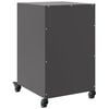 vidaXL Bedside Cabinet Black 36x39x59 cm Steel