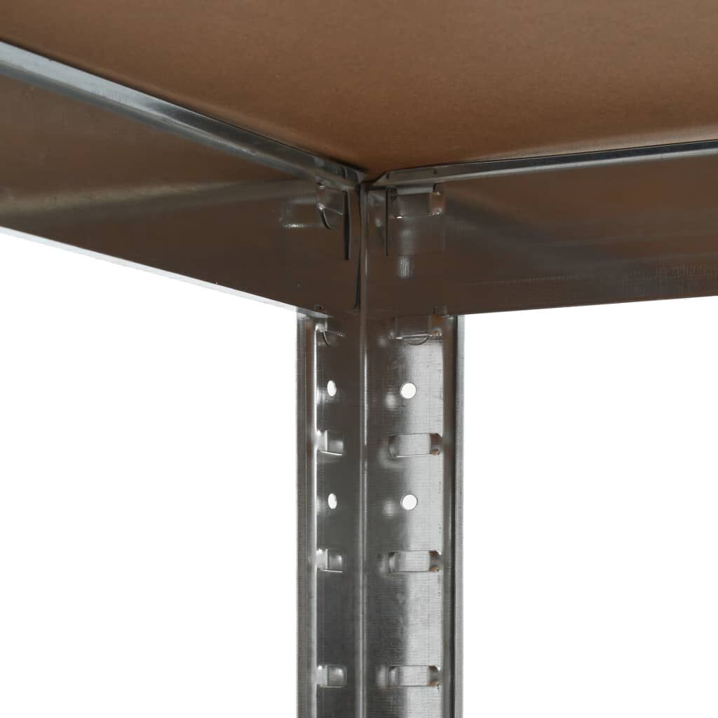 vidaXL Storage Shelf Silver 75x75x180 cm Steel and MDF