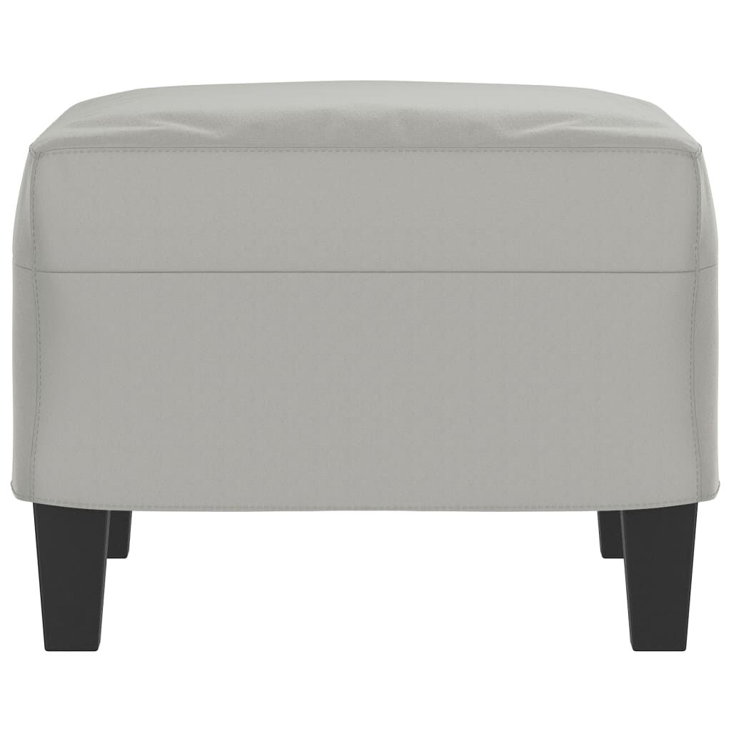 vidaXL Footstool Light Grey 60x50x41 cm Microfibre Fabric