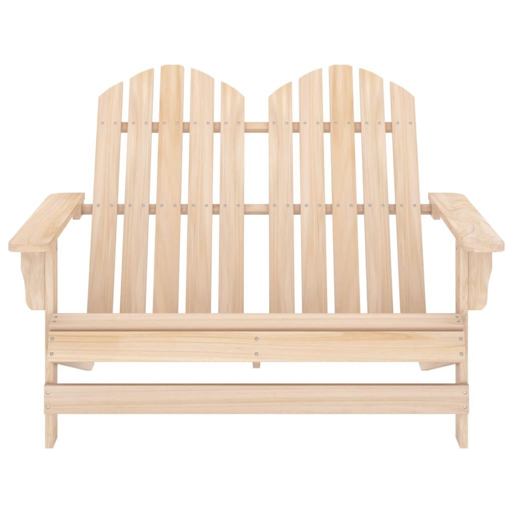 vidaXL 2-Seater Garden Adirondack Chair Solid Fir Wood