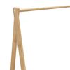 vidaXL Clothes Rack with Shelves and Wheels 106x34x106.5 cm Bamboo