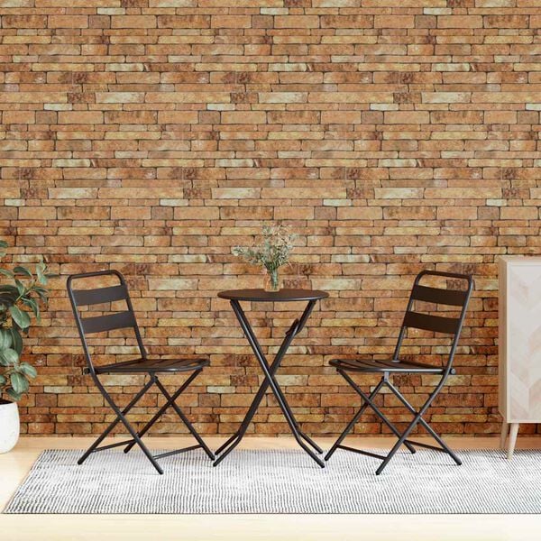 vidaXL 3D Wall Panels with Brown Brick Design 10 pcs EPS