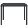 vidaXL Garden Table Anthracite 100 x 100 x 73 cm Poly Rattan