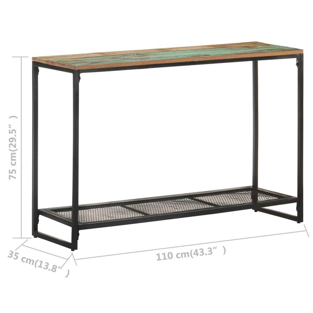 vidaXL Console Table 110x35x75 cm Solid Reclaimed Wood