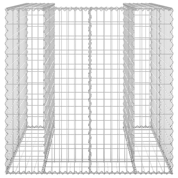 vidaXL Gabion Wall for Garbage Bin Galvanised Steel 110x100x110 cm