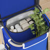 vidaXL Shopping Trolley Blue 36.5 x 46.5 x 100.5 cm Oxford fabric