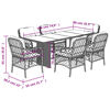 vidaXL 9 Piece Garden Dining Set with Cushions Grey Poly Rattan