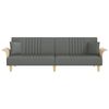 vidaXL Sofa Bed with Armrests Dark Grey Fabric