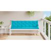 vidaXL Garden Bench Cushions 2pcs Turquoise 200x50x7cm Fabric