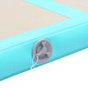 vidaXL Inflatable Gymnastics Mat with Pump 400x100x10 cm PVC Green
