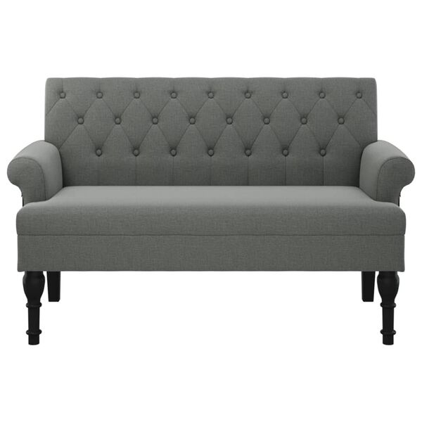 vidaXL Bench with Backrest Dark Grey 120x62x75.5 cm Fabric