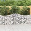 vidaXL Arched Gabion Baskets 9 pcs 200x30x80/100 cm Galvanised Iron