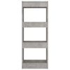 vidaXL Book Cabinet/Room Divider Concrete Grey 40x30x103 cm Engineered Wood