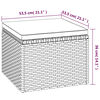 vidaXL 3-Seater Garden Sofa with Roof and Footstool Grey Poly Rattan