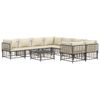 vidaXL 9 Piece Garden Lounge Set with Cushions Anthracite Poly Rattan
