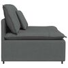 vidaXL Modular Sofa Centre Module with Cushions Dark Grey 100 cm