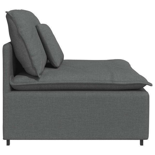 vidaXL Modular Sofa Centre Module with Cushions Dark Grey 100 cm