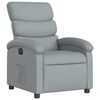 vidaXL Electric Recliner Chair Light Grey Fabric