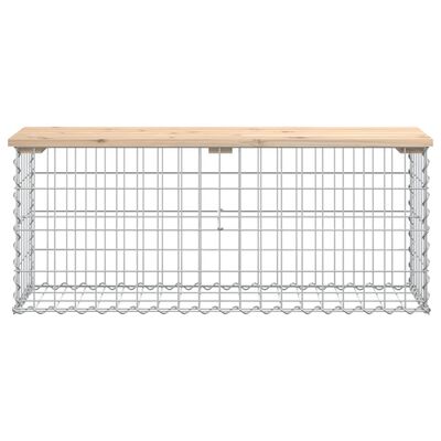 vidaXL Garden Bench Gabion Design 103x31.5x42 cm Solid Wood Pine