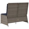 vidaXL Garden Bench with Cushion Grey Poly rattan
