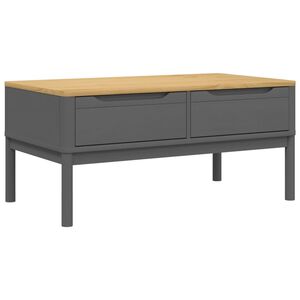 vidaXL Coffee Table FLORO Grey 99x55.5x45 cm Solid Pine Wood