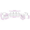 vidaXL 3 Piece Sofa Set Dark Grey Fabric