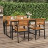 vidaXL Garden Table with U-shaped Legs 140x80x75 cm Solid Wood Acacia