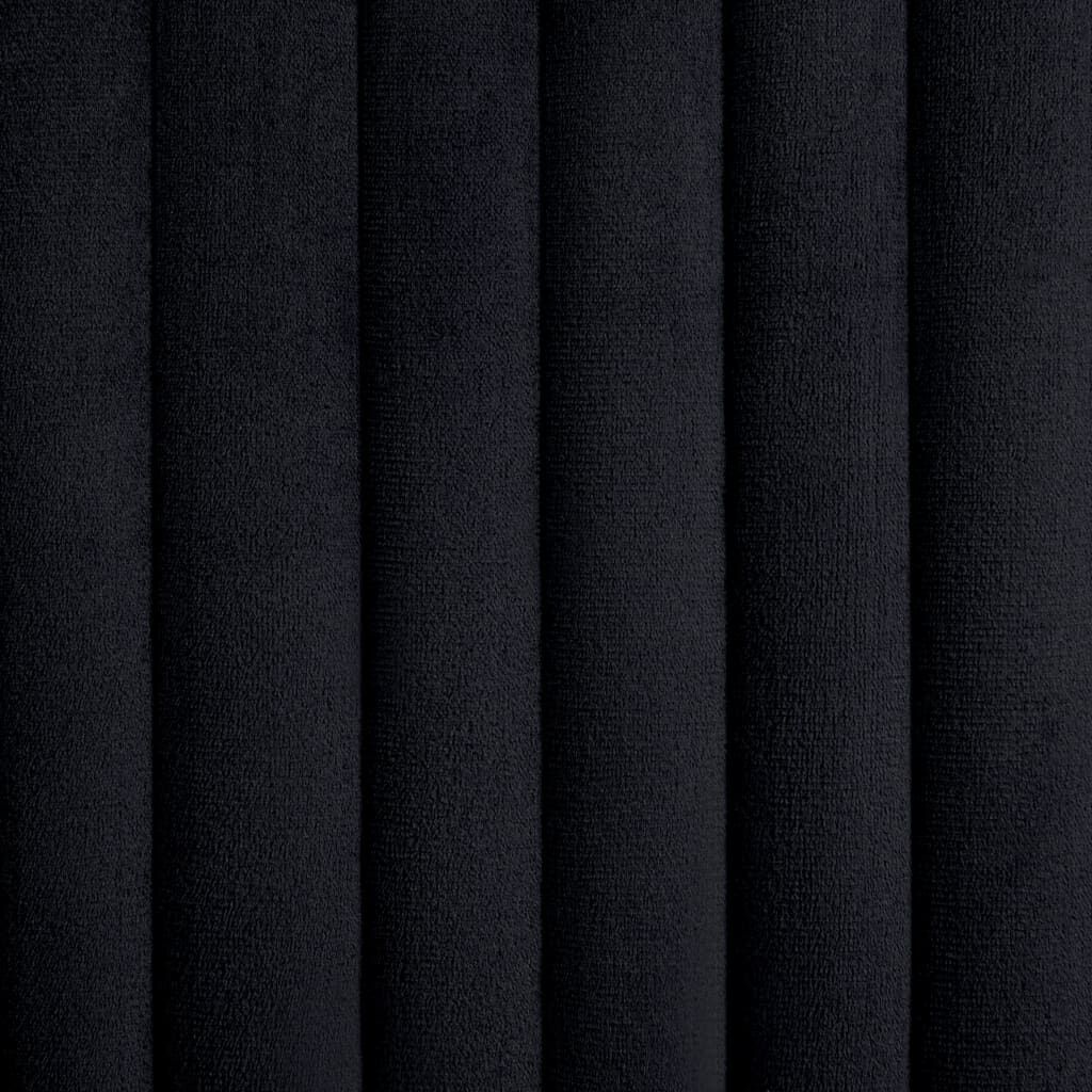 vidaXL Dining Chairs 2 pcs Black Velvet