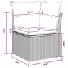 vidaXL Garden Sofa Set with Cushion 6 pcs Black Poly rattan