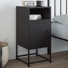 vidaXL Bedside Cabinet Black 36x39x78 cm Steel