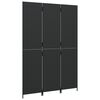 vidaXL Room Divider 3 Panels Black Poly Rattan