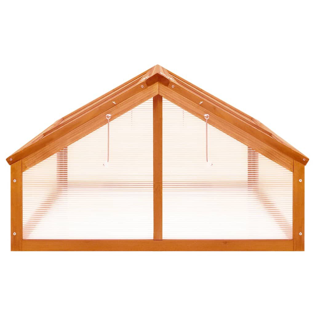 vidaXL Greenhouse Brown 114x80x50 cm Firwood
